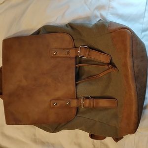 American Eagle Canvas and leather Backpack